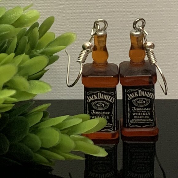 Whiskey Earring, Liquor Earring, Alcohol Earring, Silly Earring, Gift, Novelty - Picture 1 of 4